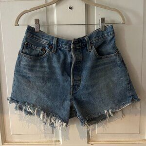 Levi's Vintage 501 Classic Denim Cutoff Shorts with Buttonfly - Size 29